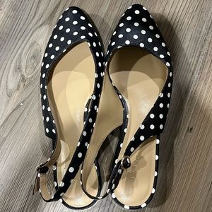 Talbots pokey dots sling back